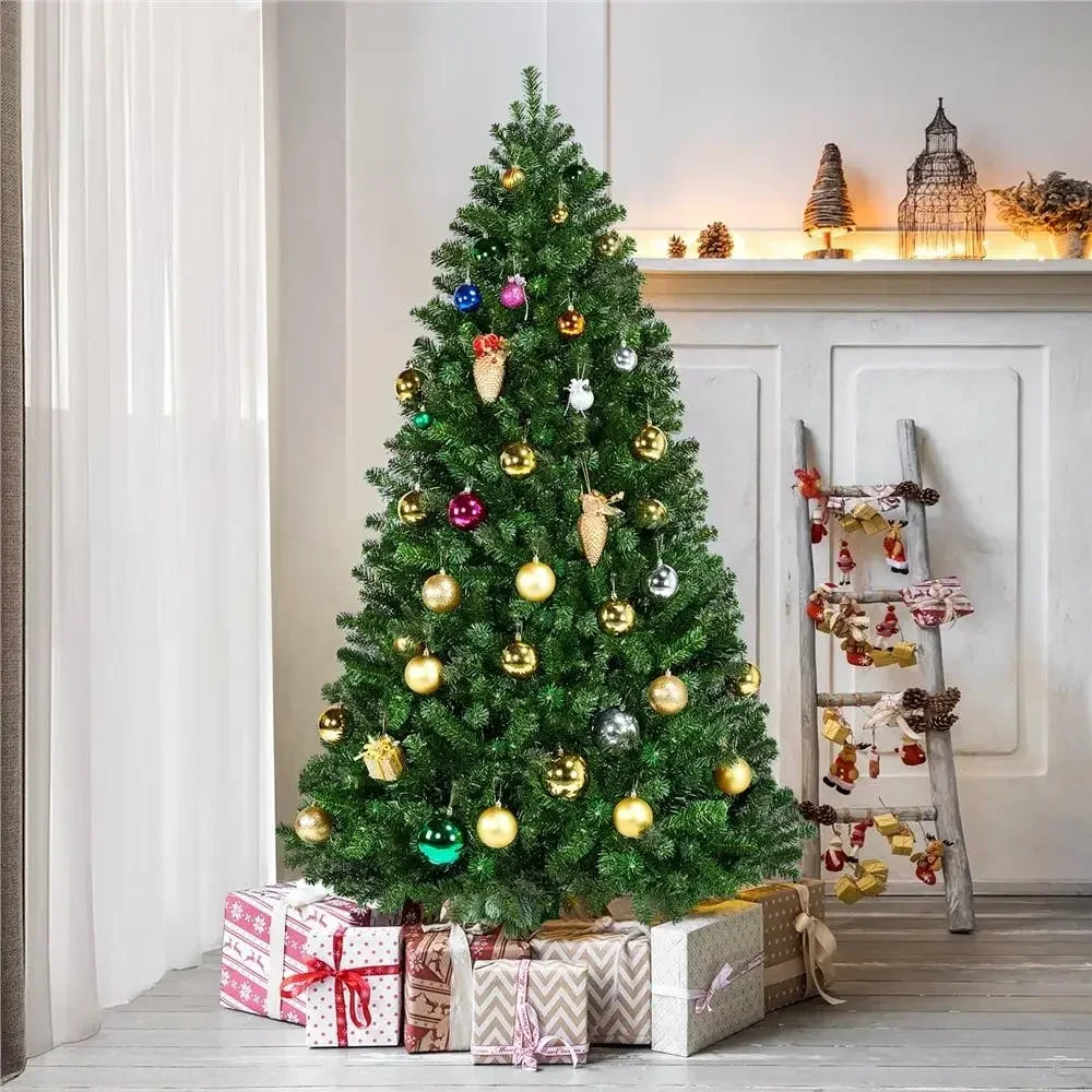 Artificial Christmas Tree Green Spruce Prelit Holiday Decor Premium Material Eco-Friendly Durable Stand Clear Warm Lights