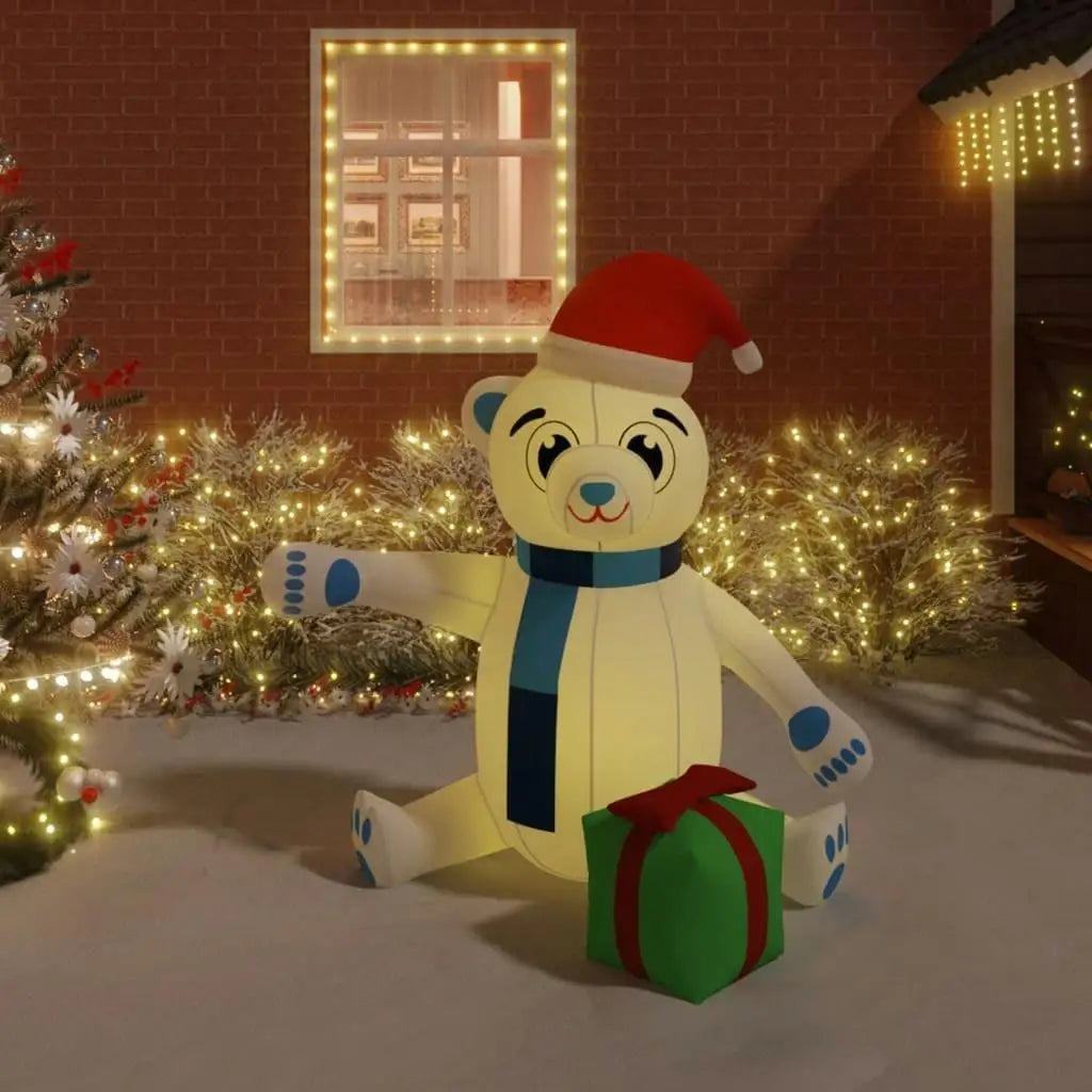 70.9'' Christmas Inflatable Teddy Bear - Festive Outdoor Decoration for Holiday Cheer