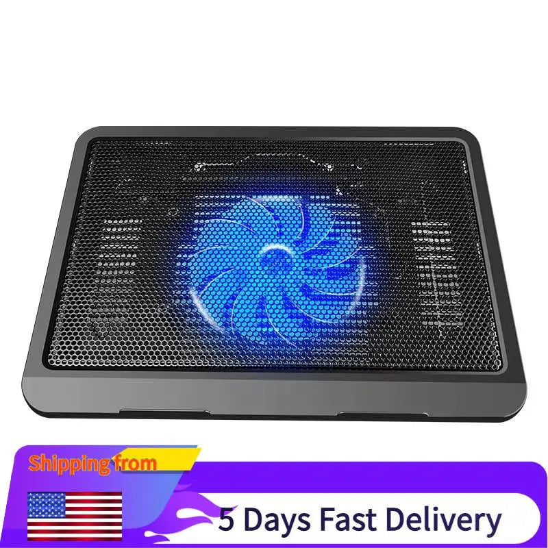 Universal Mute Laptop Cooling Base Strong Winds Tablets Laptop Cooling Pad 14 Inch Large Fan Radiator Laptop Stand Notebook