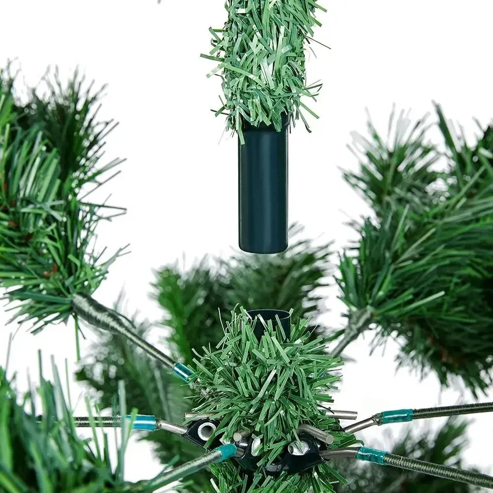 Artificial Christmas Tree Green Spruce Prelit Holiday Decor Premium Material Eco-Friendly Durable Stand Clear Warm Lights