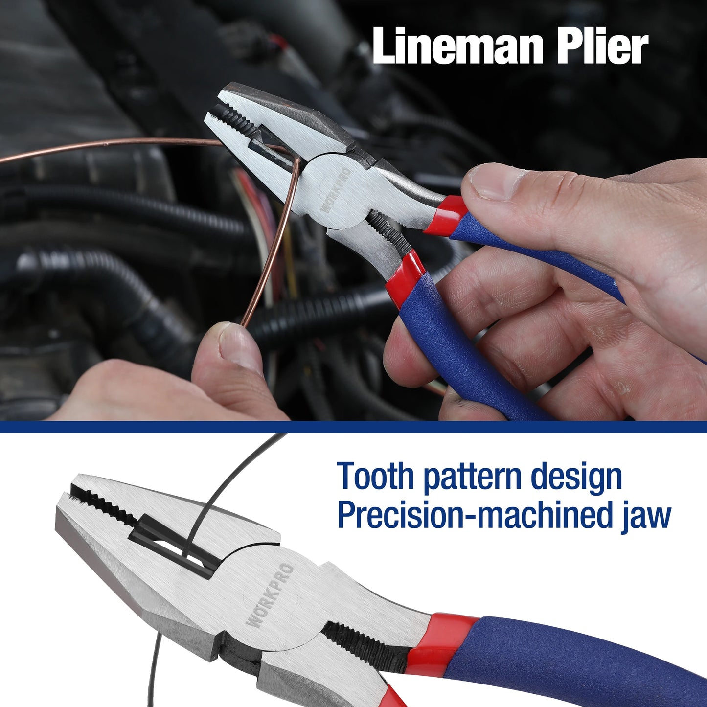 7-piece Pliers Set with Groove Joint, Long Nose, Slip Joint, Linesman and Diagonal Pliers for DIY