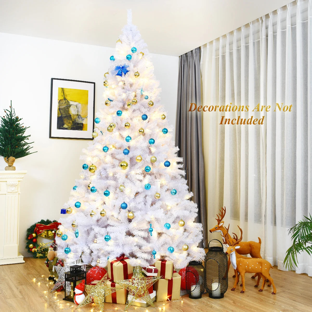 9Ft Hinged Artificial Christmas Tree Premium Pine Home 2132 Tips w/Stand