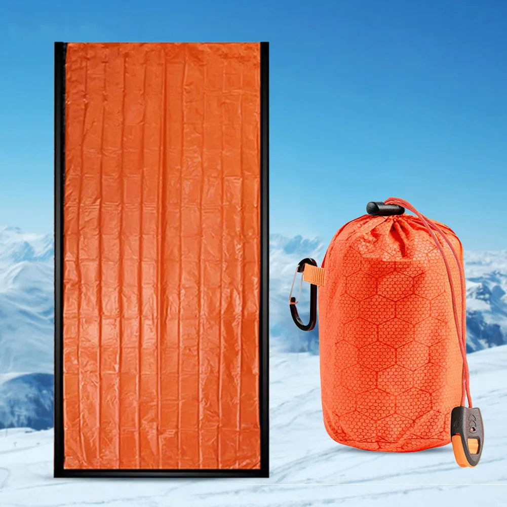 Warm Windproof Waterproof Emergency Sleeping Bag Portable Bivy Sack PE Aluminum Film for Camping Hiking Outdoor