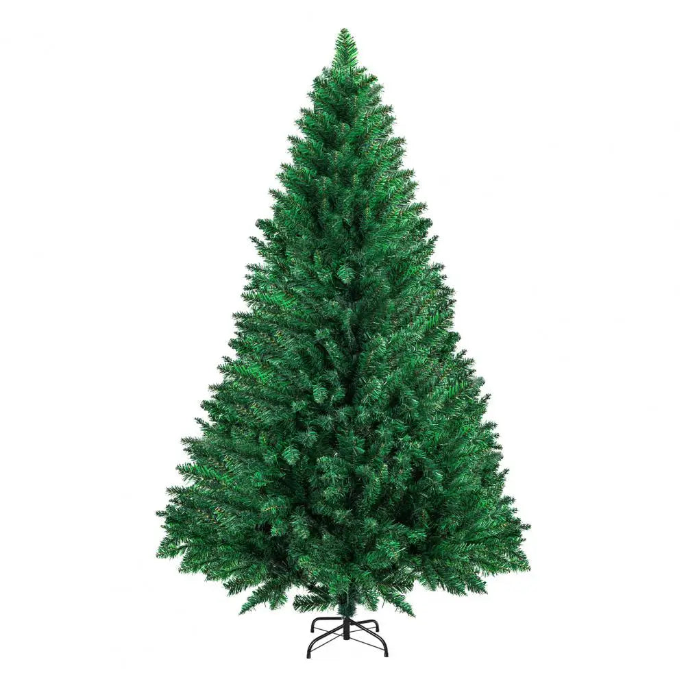 5/6/7/8/10FT Artificial Christmas Tree, Artificial Canadian Fir Full Bodied Small Xmas Tree With Thick Branch Tips, Iron Base