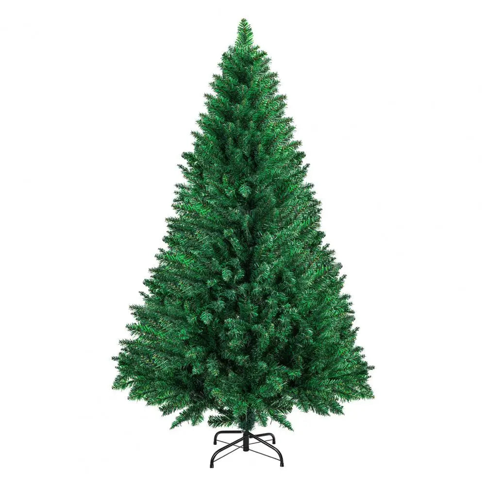 5/6/7/8/10FT Artificial Christmas Tree, Artificial Canadian Fir Full Bodied Small Xmas Tree With Thick Branch Tips, Iron Base