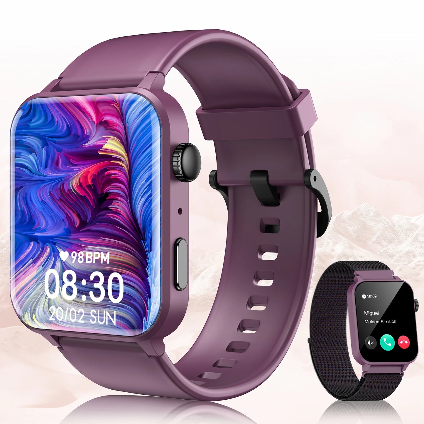 Baolubao 【2024 Global Version】 Smart Watch Calling Function 100+ Sports Modes 24H Health Monitor Smartwatch Christmas Gift