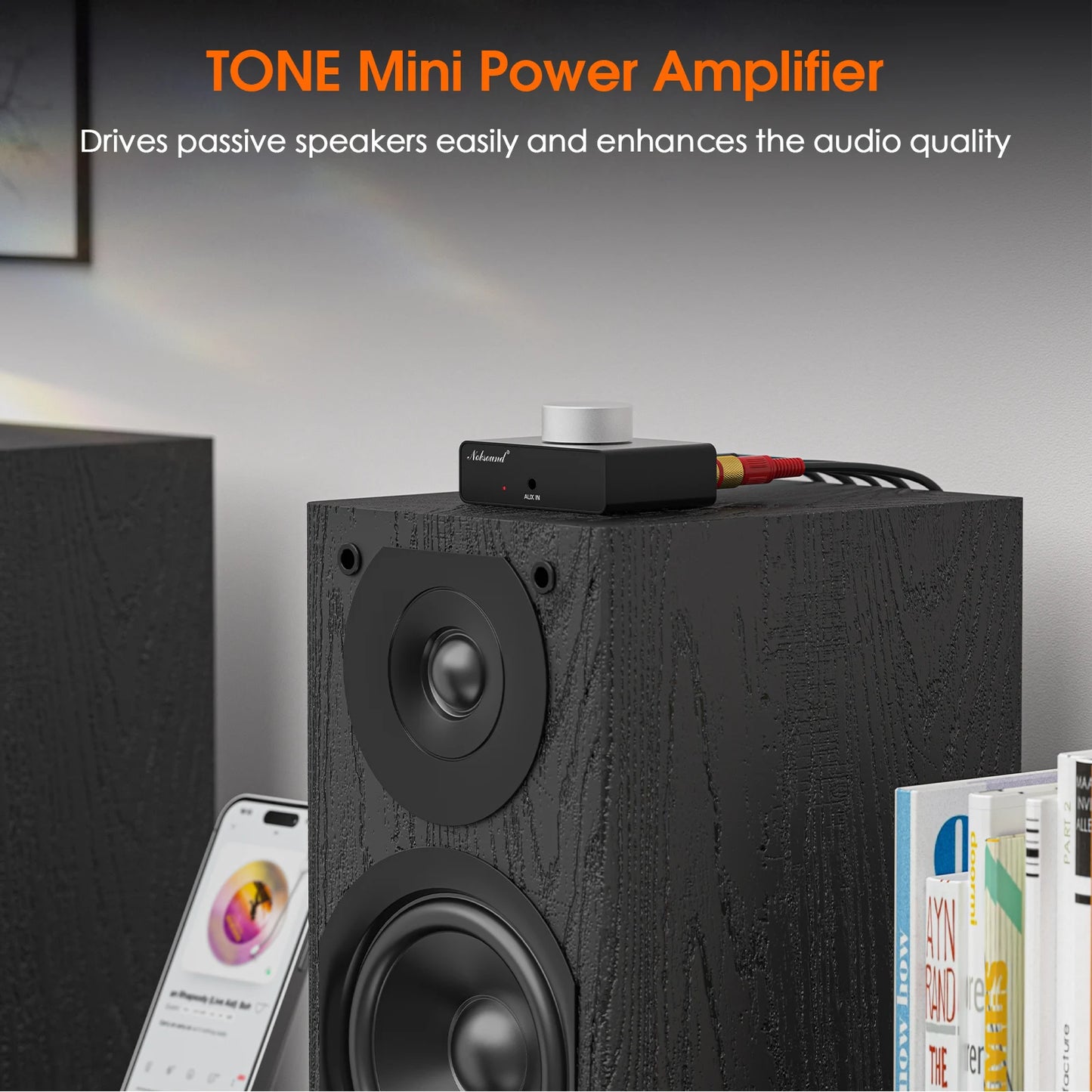 TONE ONE Bluetooth Receiver Mini TPA3116 Digital Amplifier Home Desk Power Amp 50W+50W