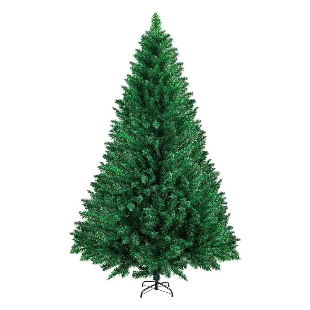 5/6/7/8/10FT Artificial Christmas Tree, Artificial Canadian Fir Full Bodied Small Xmas Tree With Thick Branch Tips, Iron Base