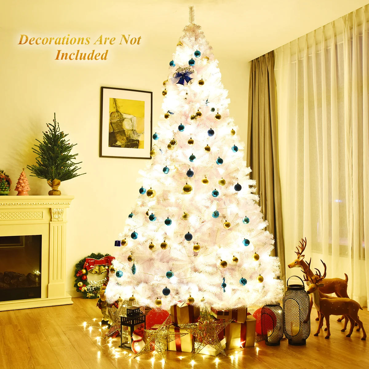 9Ft Hinged Artificial Christmas Tree Premium Pine Home 2132 Tips w/Stand