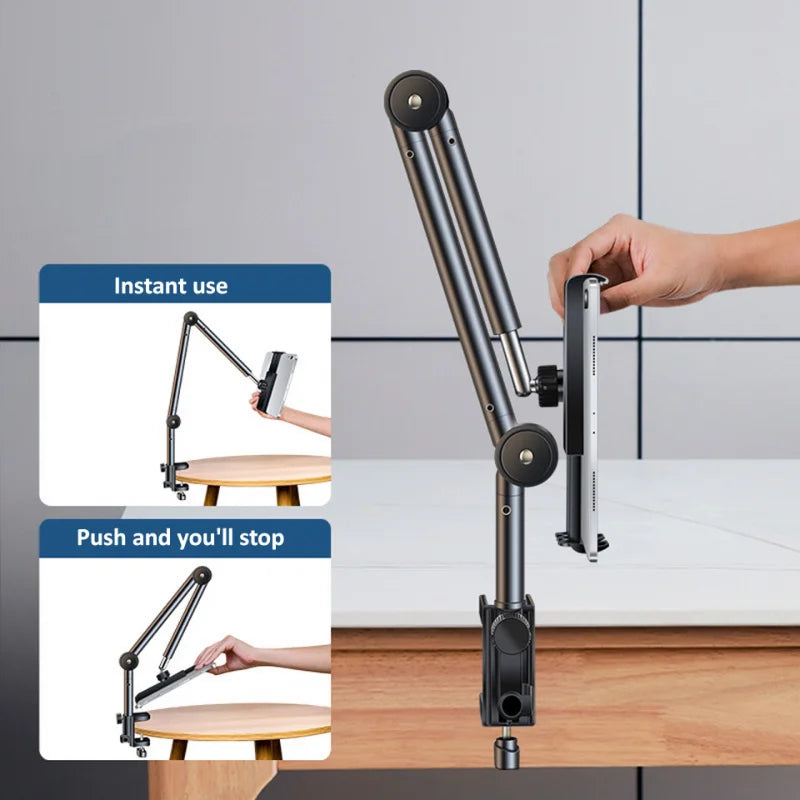 Tablet Holder Stand Smartphone Bed Desktop Tablet for 4 To 12.9Inch Adjustable 360 Long Arm Lazy Holder Bracket Support for Ipad