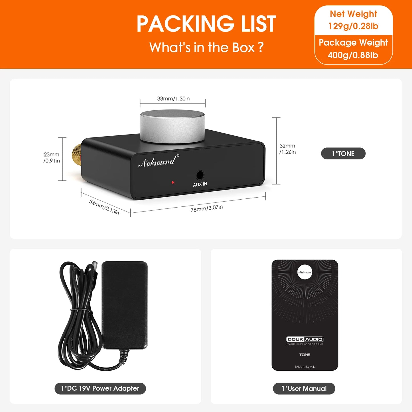 TONE ONE Bluetooth Receiver Mini TPA3116 Digital Amplifier Home Desk Power Amp 50W+50W