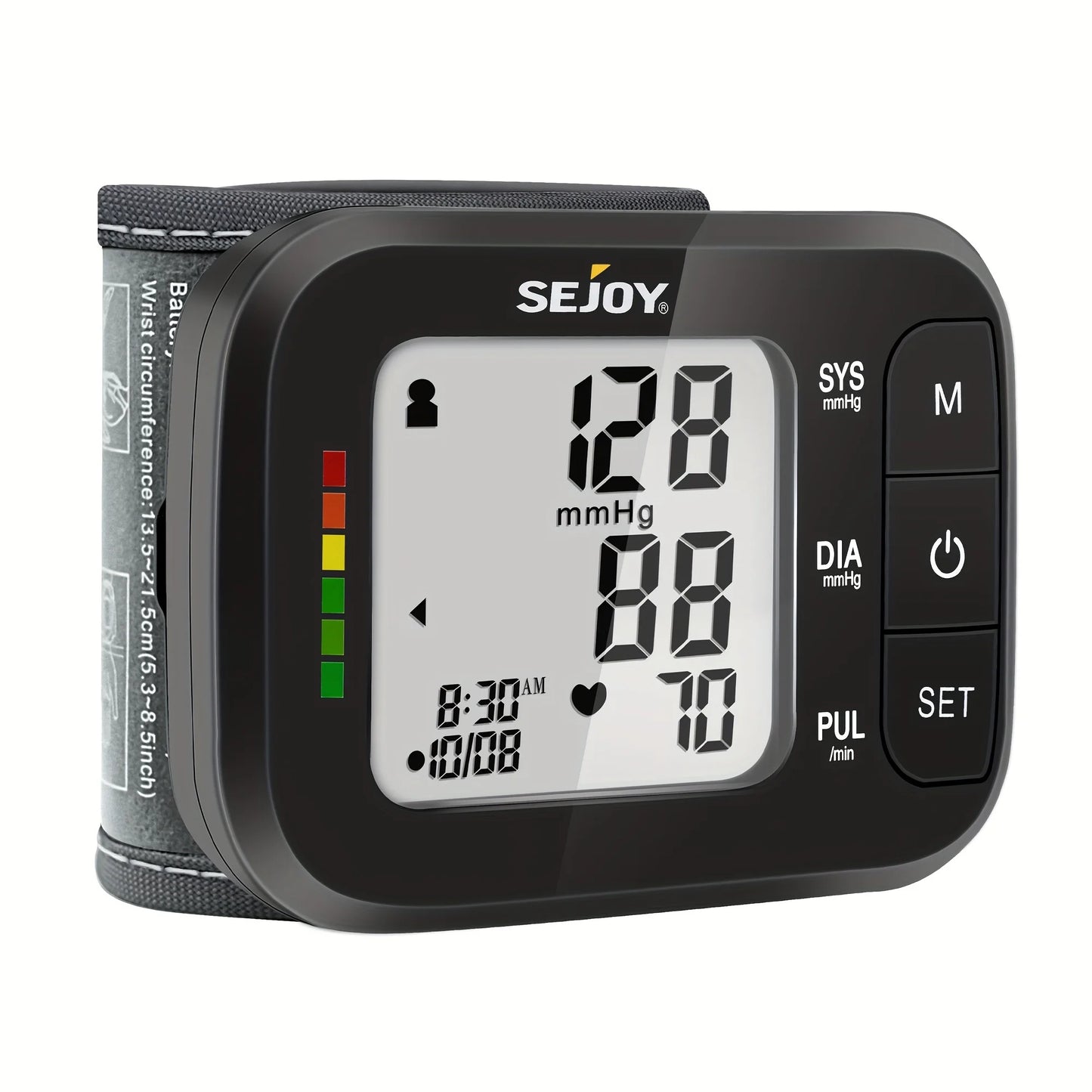 Blood Pressure Machine Wrist Blood Pressure Cuff Wrist BP Monitor Wrist Cuff Automatic Monitor with Heartbeat Detection