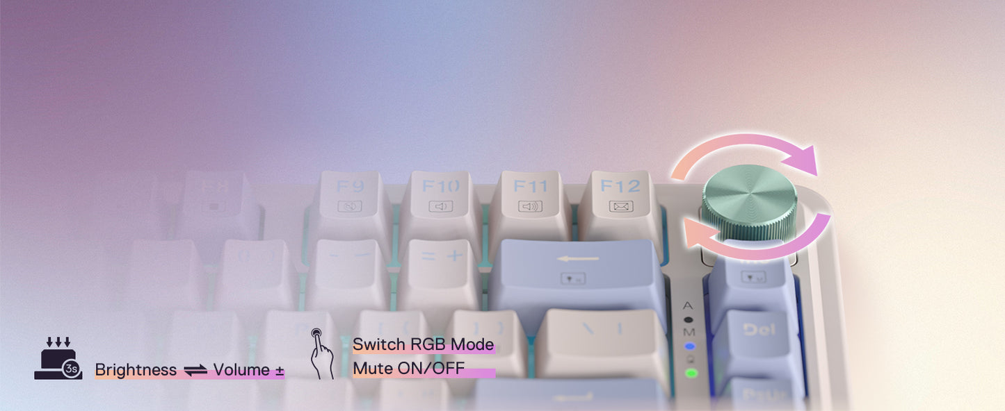 Redragon K673 PRO 75% Wireless Gasket RGB 3-Modes 81 Keys Compact Mechanical Hot-SwapGaming Keyboard