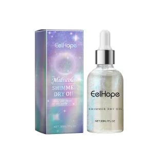 Eelhope Body Glitter Oil Natural Face Shimmer Shiny Moisturizing Waterproof Lasting Skin Brightening Liquid for Summer Party