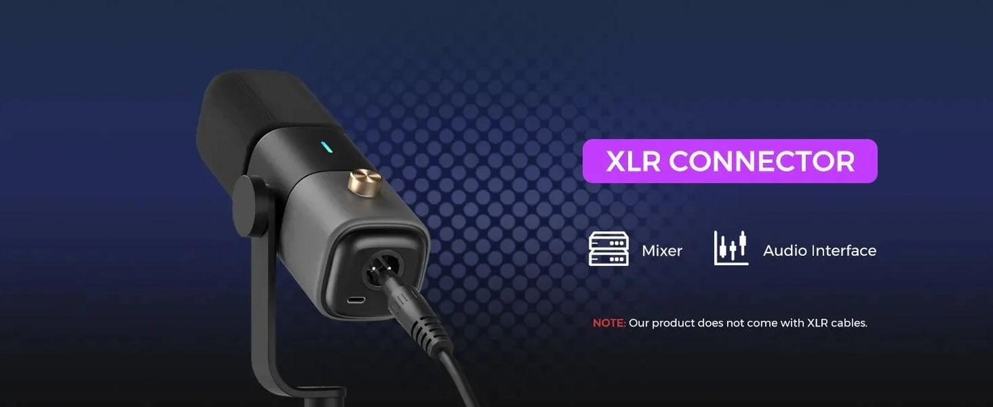 NearStream Professional Microphone Dynamic XLR USB Mic Desktop US Local Shipping Plug-and-Play for Gaming Studio Streaming