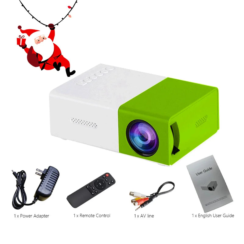 New HD Mini Projector Portable with Remote Control Audio Home Theater Media Player Beamer Outdoor Travel Entertainment Projector