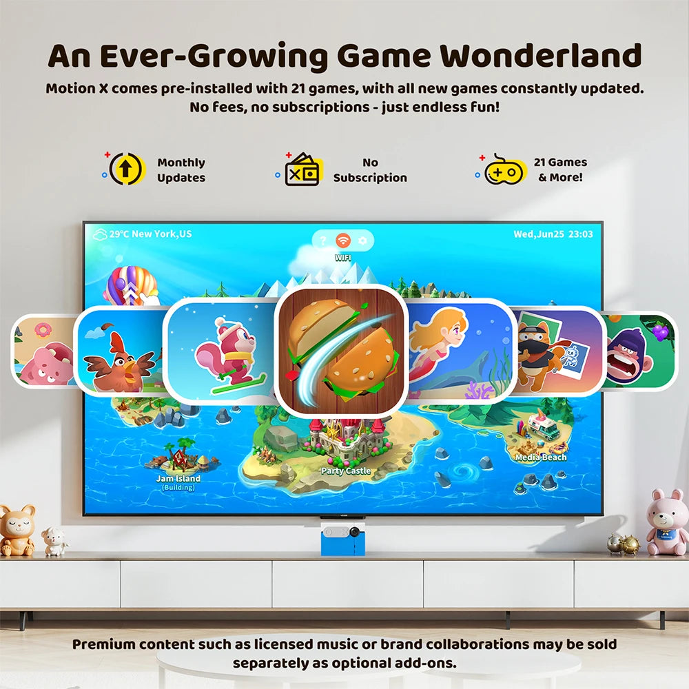 KINHANK Motion X Gaming Console with 20+Games for Kids & Families,Monthly Updat,Plug & Play Indoor Motion-Controlled Game System