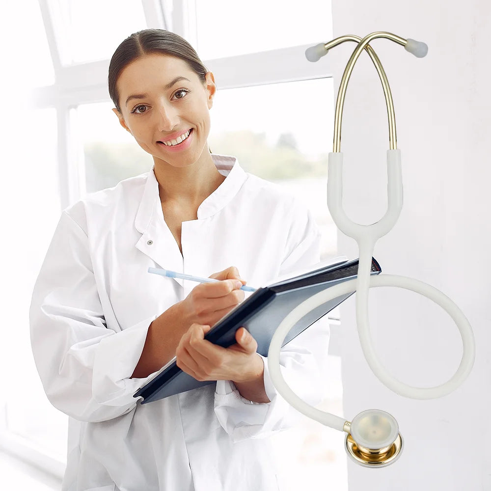 Double sided Medical Stethoscope Professional Heart Lung Cardiology Double Head Stethoscope Nurse Student Vet Medical Equipment
