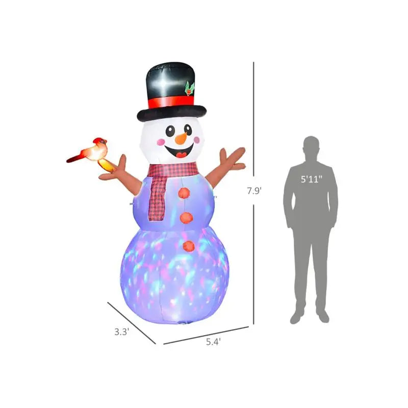 Christmas Snowman Decorative Figurine for Holiday Home Décor, Festive Winter Decor and Gift Idea