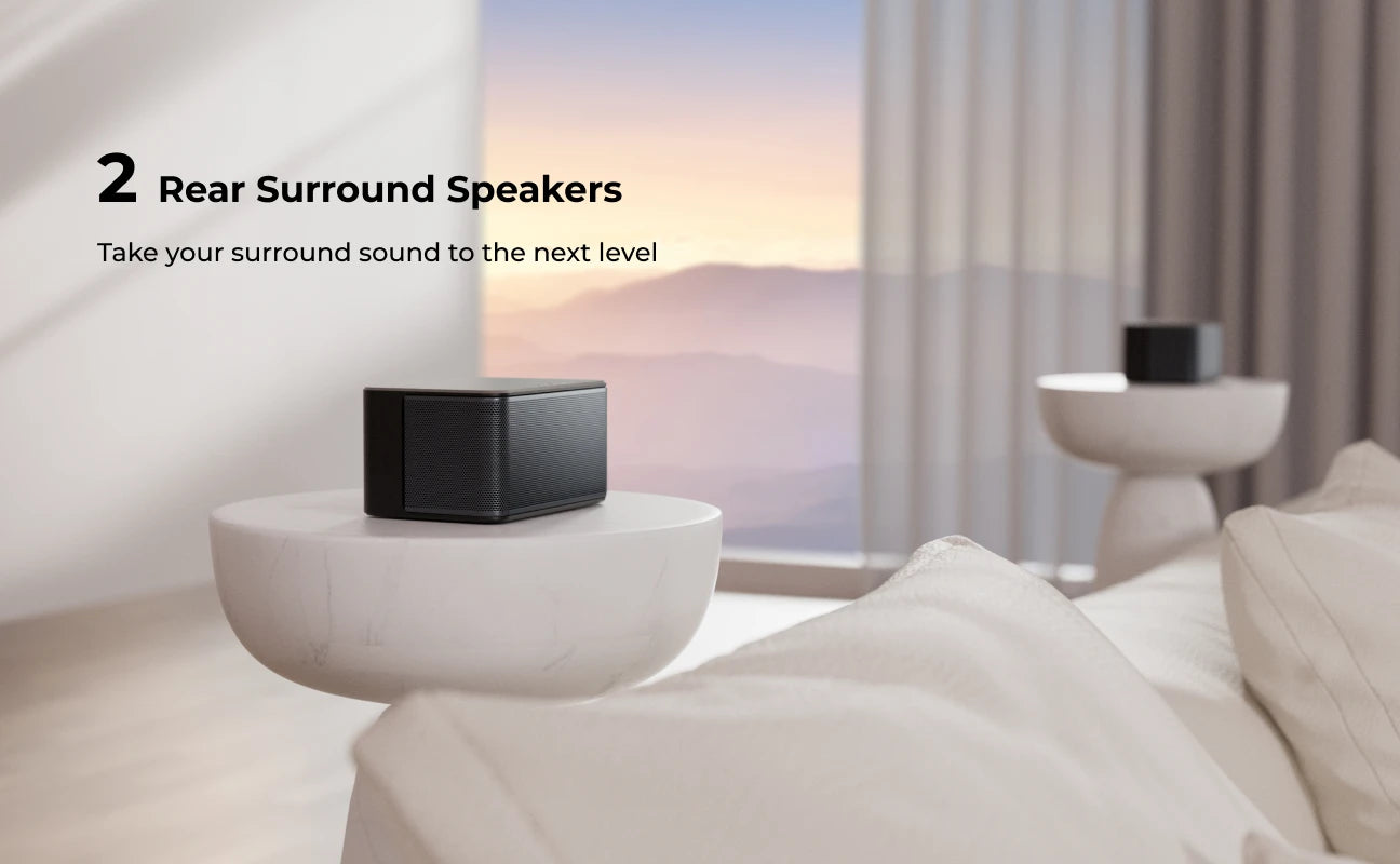 ULTIMEA 450W 5.1 Dolby Atmos Sound Bar, 3D Surround Sound System for Home Theater TV, 2 Surround Speakers & Wireless Subwoofer