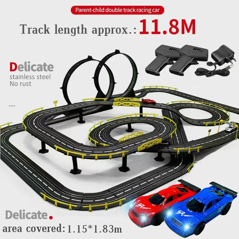 RC Railway Car1:43 Accessories Toy Electric Race Track Vehicle Double Battle Speedway Profissional Slot Car Circuit Racing Gift