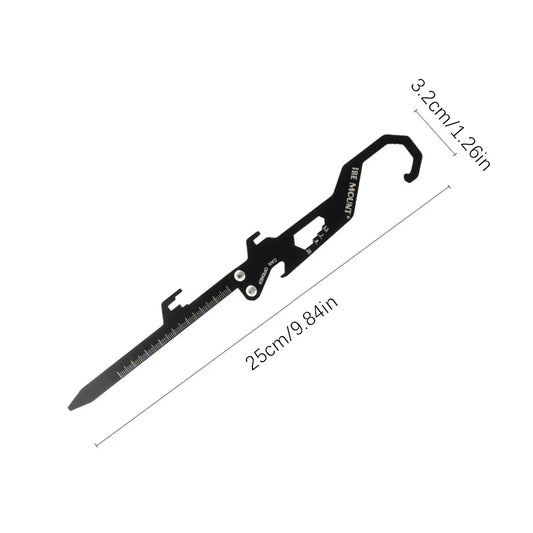 Foldable Camping Stakes Multifunctional Outdoor Tarp Pegs Stainless Steel Tent Ground Stakes for Outdoor Camping Canopy