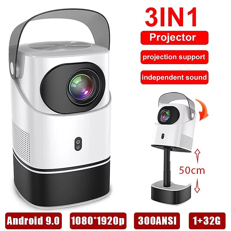 TS-2 home theater wifi projector 240 ANSI portable wifi 4K LCD projector with stand HI352 processor Full HD cinema proyector