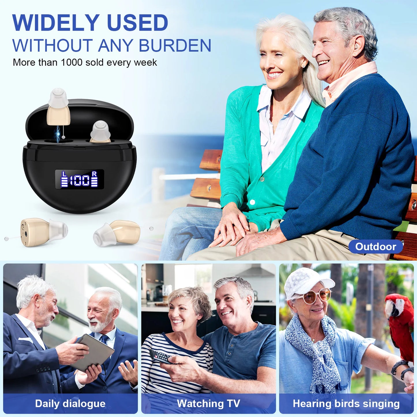 Rechargeable Portable Hearing Aids For Deafness ITE Invisible Hearing Amplifiers Invisible Hearing Amplifiers