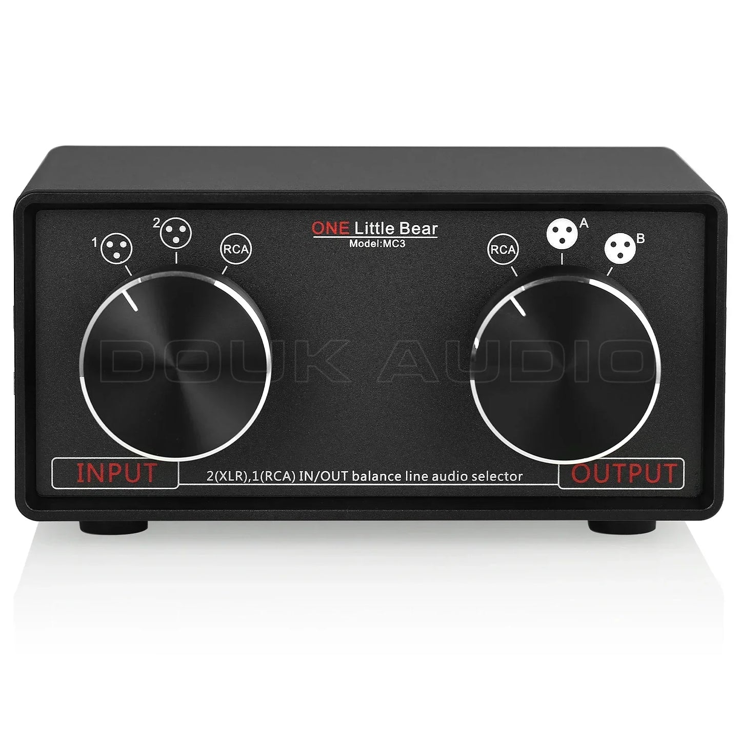 Nobsound 3-IN-3-OUT XLR Balanced / RCA Stereo Converter Audio Selector Box Passive Preamp For Home Amplifier