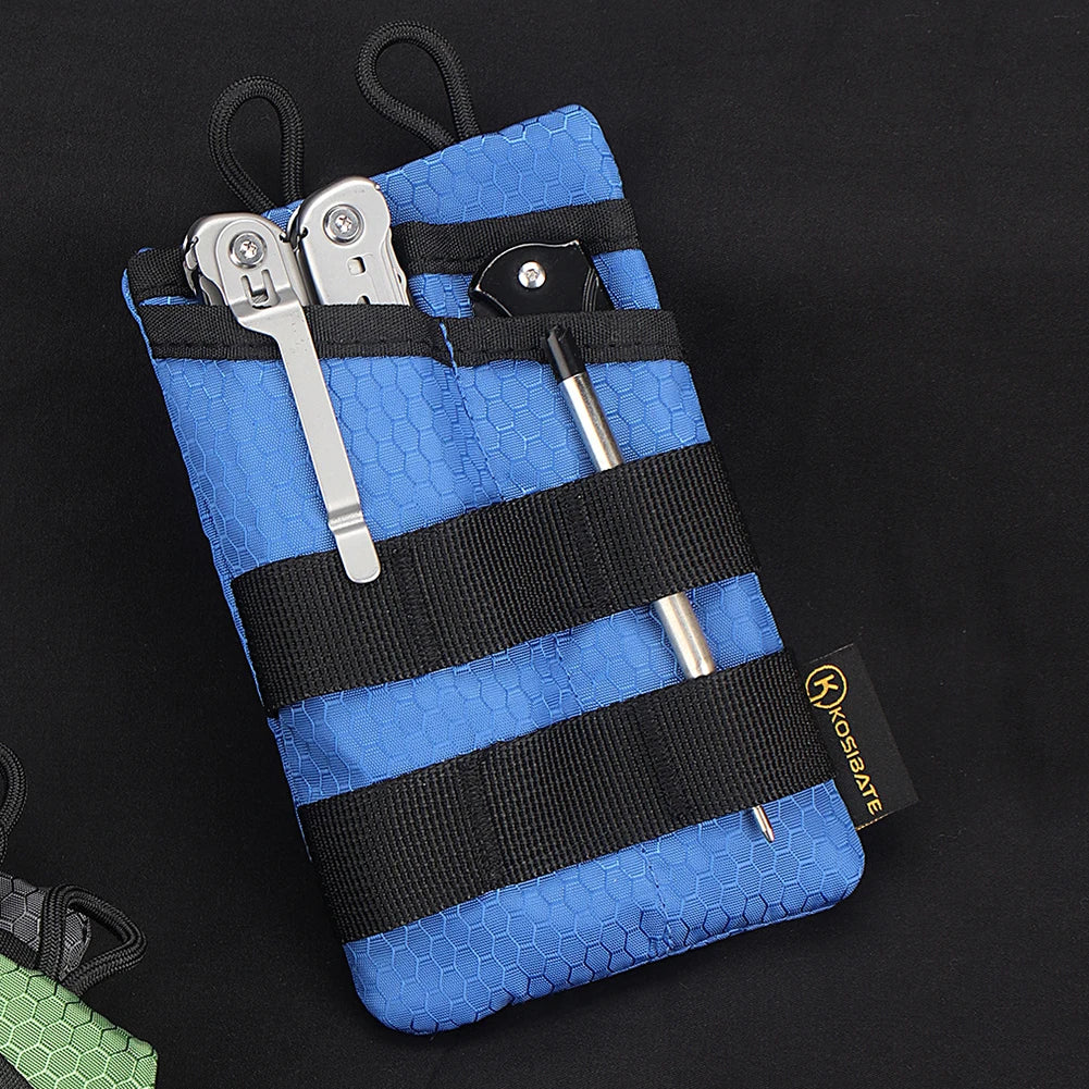 Portable Outdoor EDC Tool Storage Bag Foldable Lightweight Small Tool Storage EDC Pouch Wear Resistant for Camping Hiking Sports
