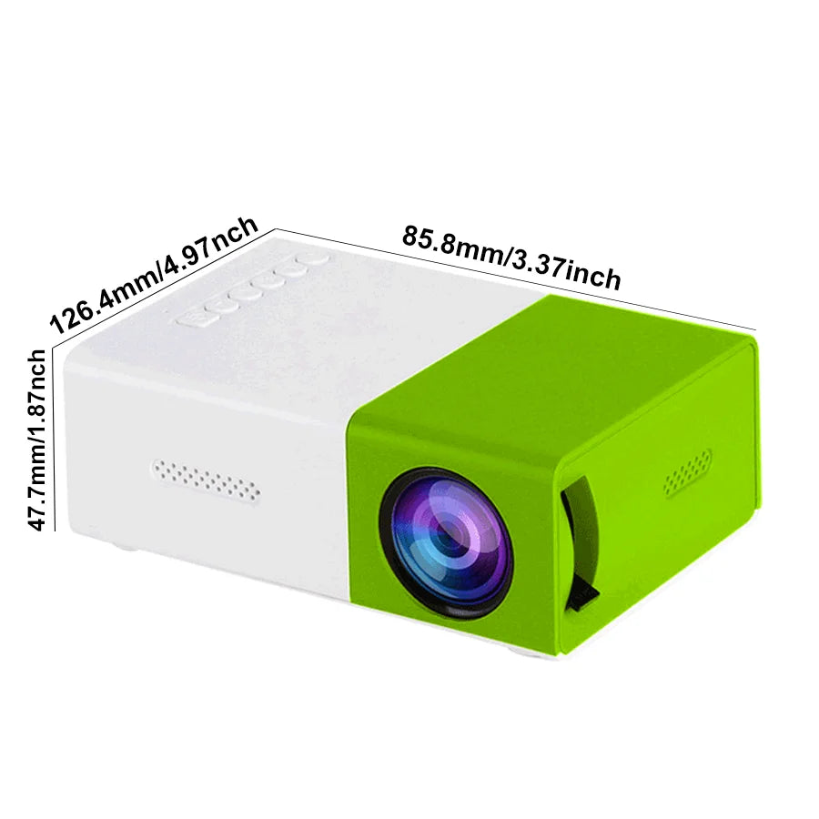 New HD Mini Projector Portable with Remote Control Audio Home Theater Media Player Beamer Outdoor Travel Entertainment Projector