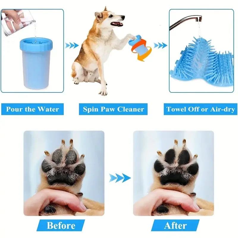 [1pc Portable Pet Foot Washer] 1pc Portable Pet Foot Washing Cup, Dog Foot Mud Removal Cleaning Tool