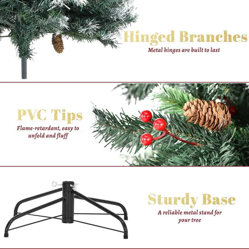 7-foot Christmas tree with transparent light that can be folded for easy storage. Equipped with 1183 PVC plush branches