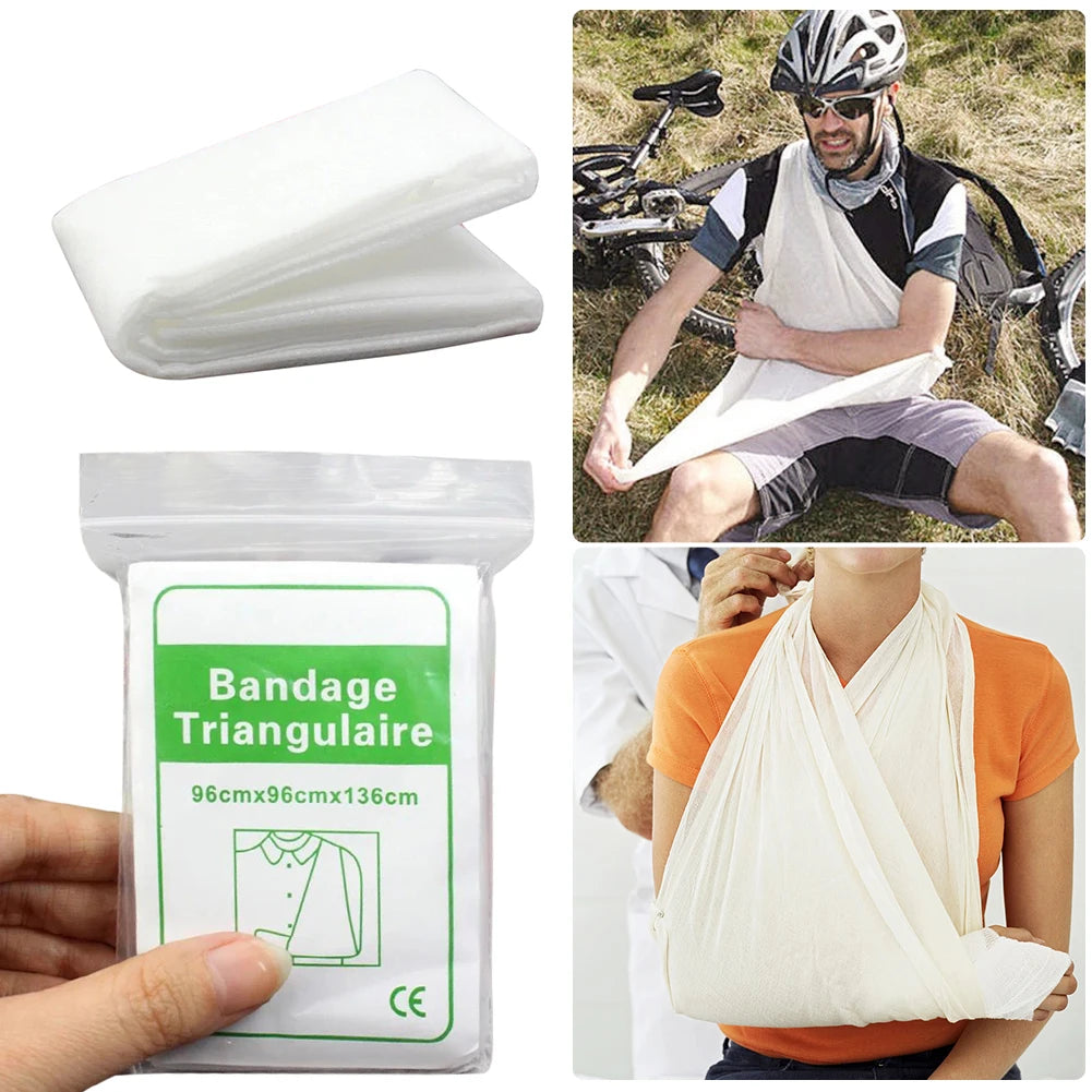 Triangular Medical Bandage Non-Woven First Aid Wrap Bandage Security Protection Bandage for Fracture Fixation