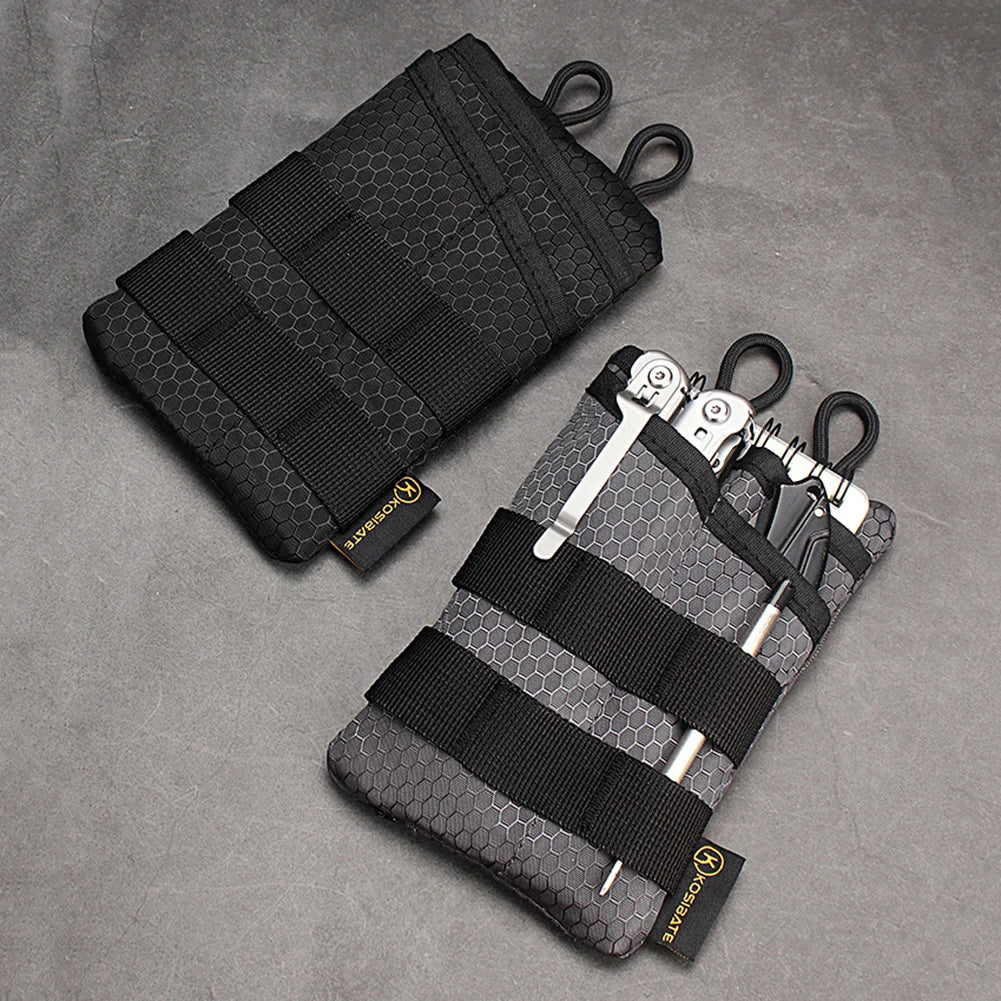Portable Outdoor EDC Tool Storage Bag Foldable Lightweight Small Tool Storage EDC Pouch Wear Resistant for Camping Hiking Sports
