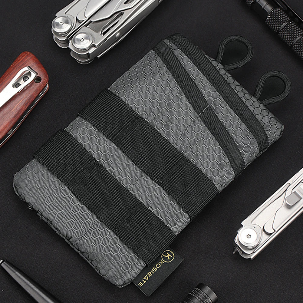 Portable Outdoor EDC Tool Storage Bag Foldable Lightweight Small Tool Storage EDC Pouch Wear Resistant for Camping Hiking Sports