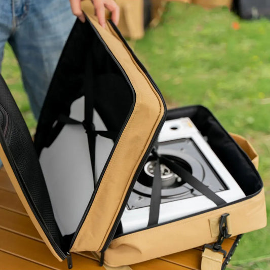 Double Layers Outdoor Camping Gas Tank Storage Bag Oxford Cloth Large Capacity Ground Nail Tool Bag Gas Canister Picnic Bags
