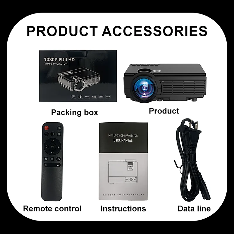 Christmas Full HD Portable LED Projector 1920*1080P 5G WiFi BT5.0 Auto Focus Video Movie Projector 4k Home Theater Gifts Beamer