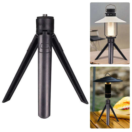 1/4 Screw Mini Tripod Lightweight Camping Lamp Bracket Multi-Purpose Camping Light Tripod Outdoor Camping Equipment