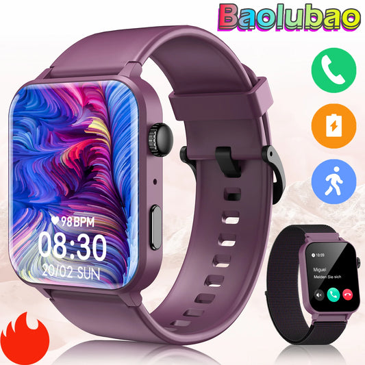Baolubao 【2024 Global Version】 Smart Watch Calling Function 100+ Sports Modes 24H Health Monitor Smartwatch Christmas Gift