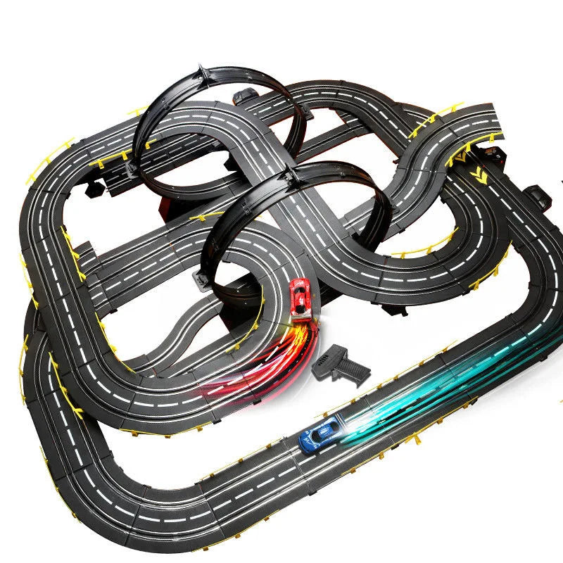 RC Railway Car1:43 Accessories Toy Electric Race Track Vehicle Double Battle Speedway Profissional Slot Car Circuit Racing Gift