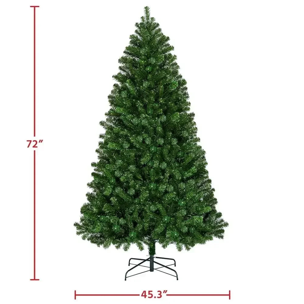 Artificial Christmas Tree Green Spruce Prelit Holiday Decor Premium Material Eco-Friendly Durable Stand Clear Warm Lights