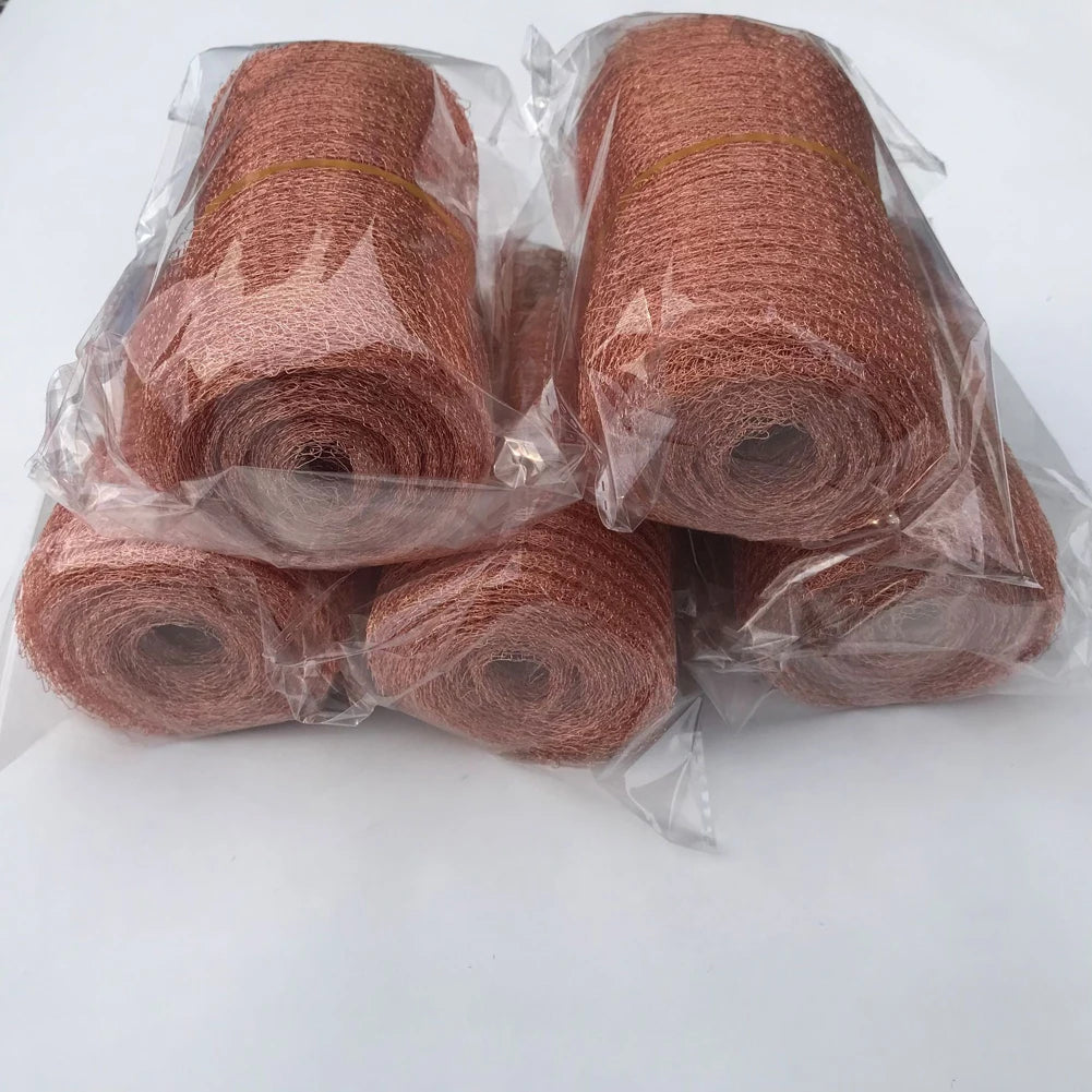 Copper Mesh Slug Repeller Rustproof Slug Repellent Copper Net Long Lasting Copper Wire Mesh for Garden Plant Protection