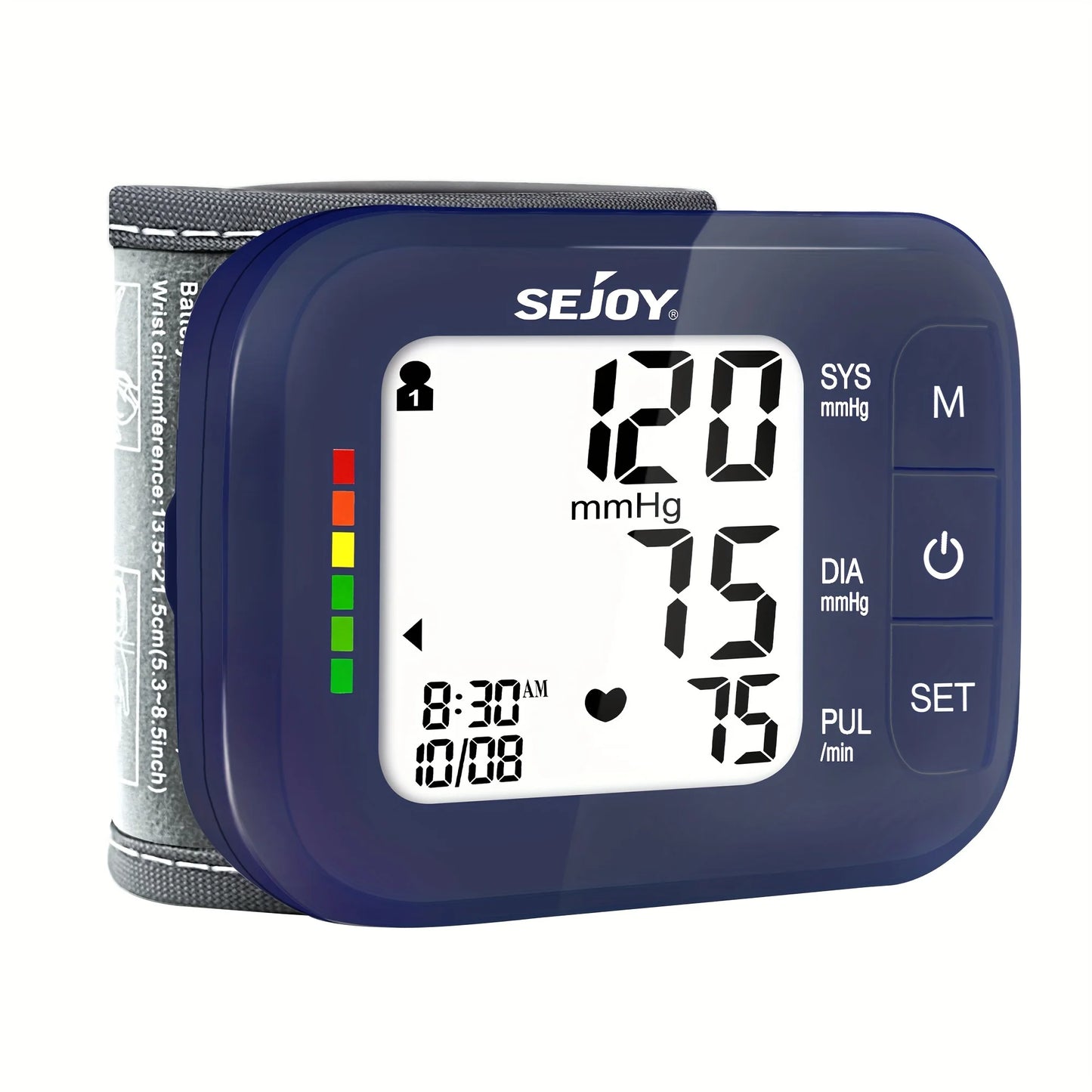 Blood Pressure Machine Wrist Blood Pressure Cuff Wrist BP Monitor Wrist Cuff Automatic Monitor with Heartbeat Detection