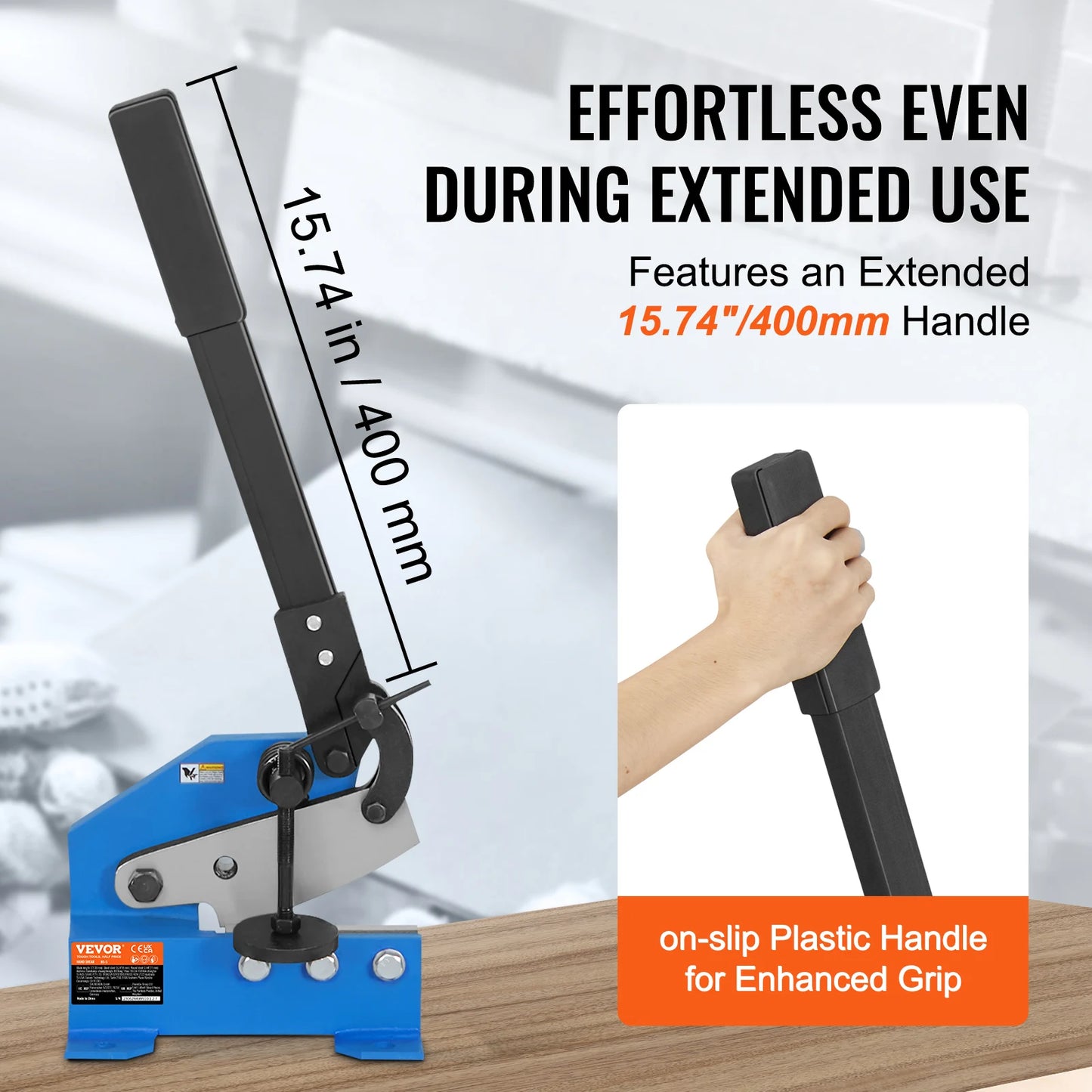Manual Hand Plate Shear 5"/8"/12"/32" for Metal Sheet Processing Benchtop Cutter Q235 Material for Thick Steel Crafting