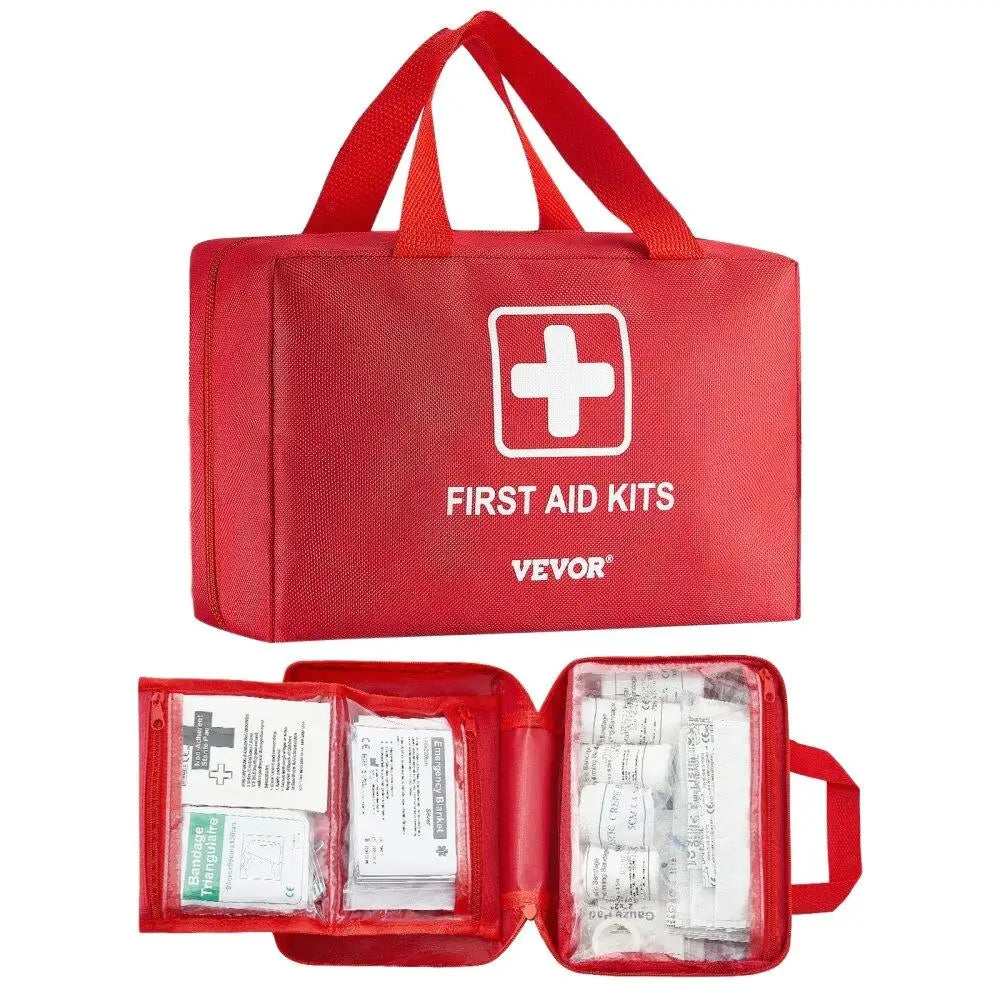Survival Kit 500 Pieces Emergency Medical Supplies First Aid Bag for Home Car Outdoor Use