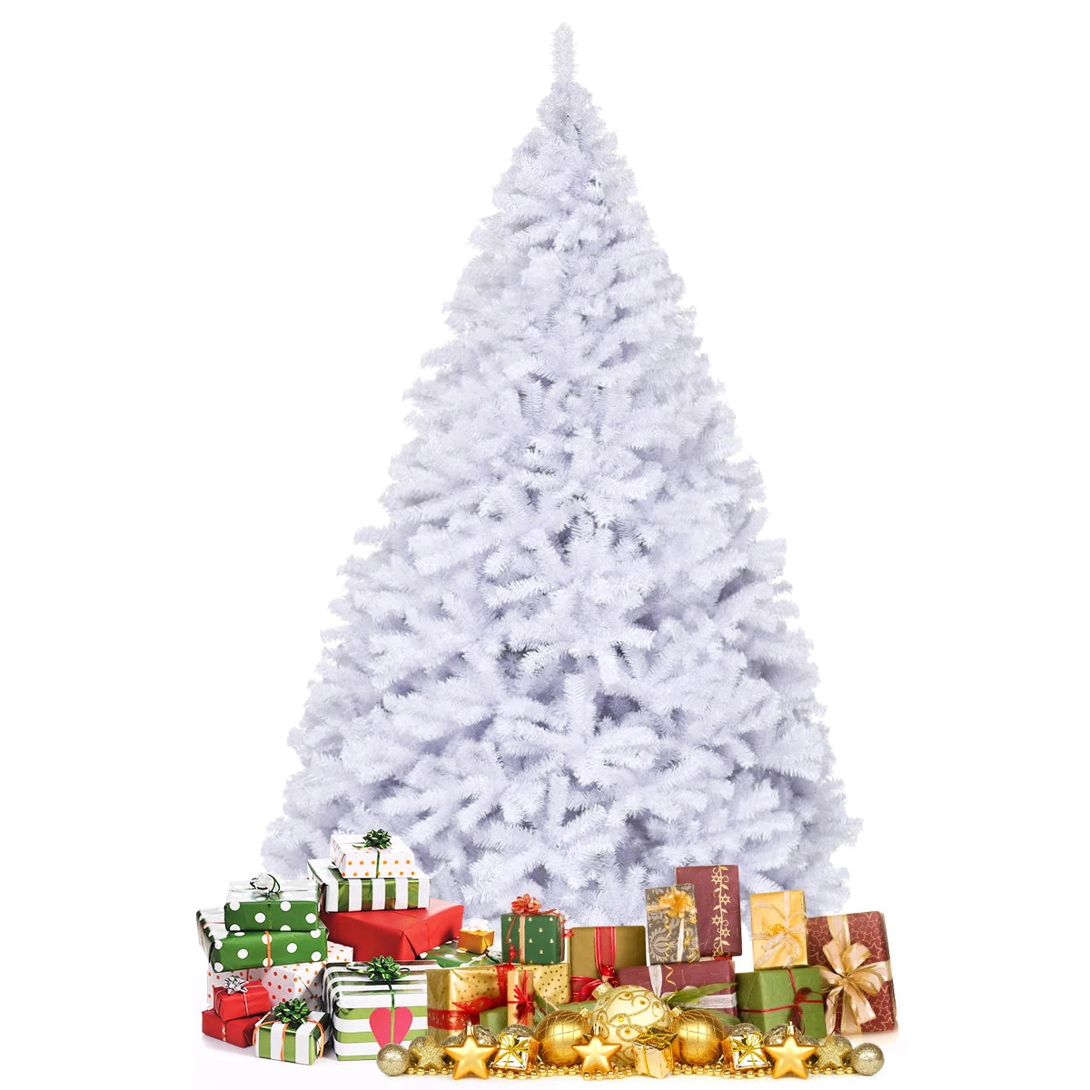 9Ft Hinged Artificial Christmas Tree Premium Pine Home 2132 Tips w/Stand