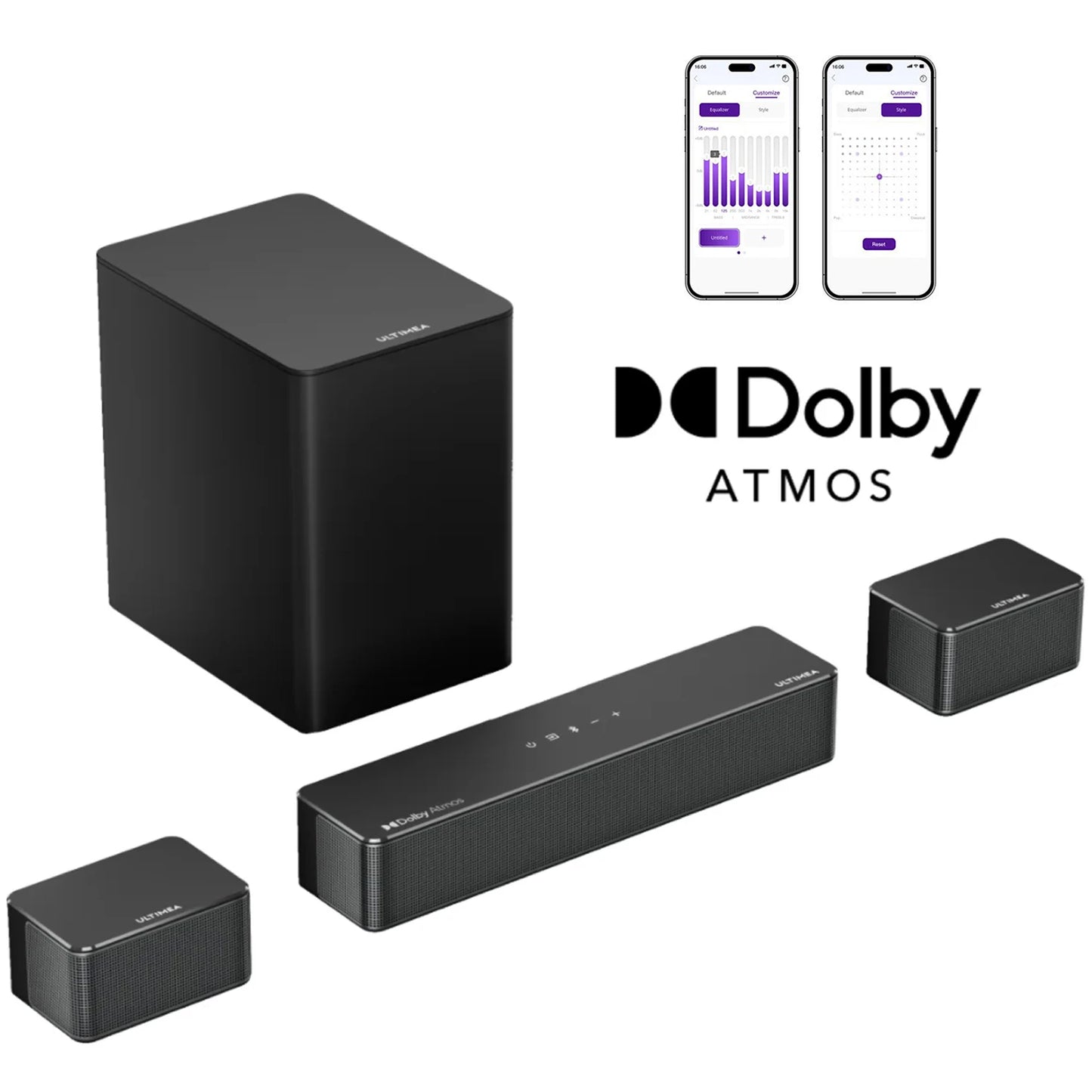 5.1 Soundbar with Dolby Atmos, 3D Surround System Soundbar for TV with Wireless Subwoofer,  APP Control, Home Theater TV