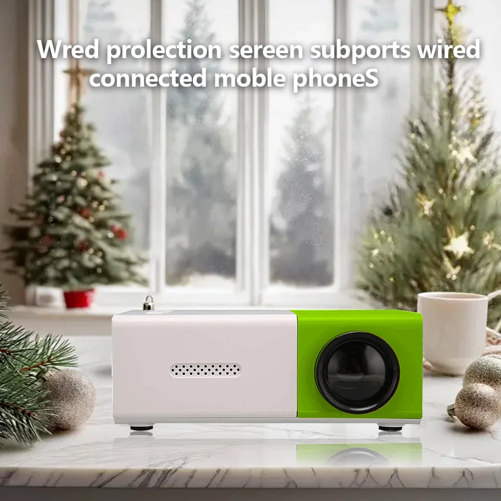 New HD Mini Projector Portable with Remote Control Audio Home Theater Media Player Beamer Outdoor Travel Entertainment Projector