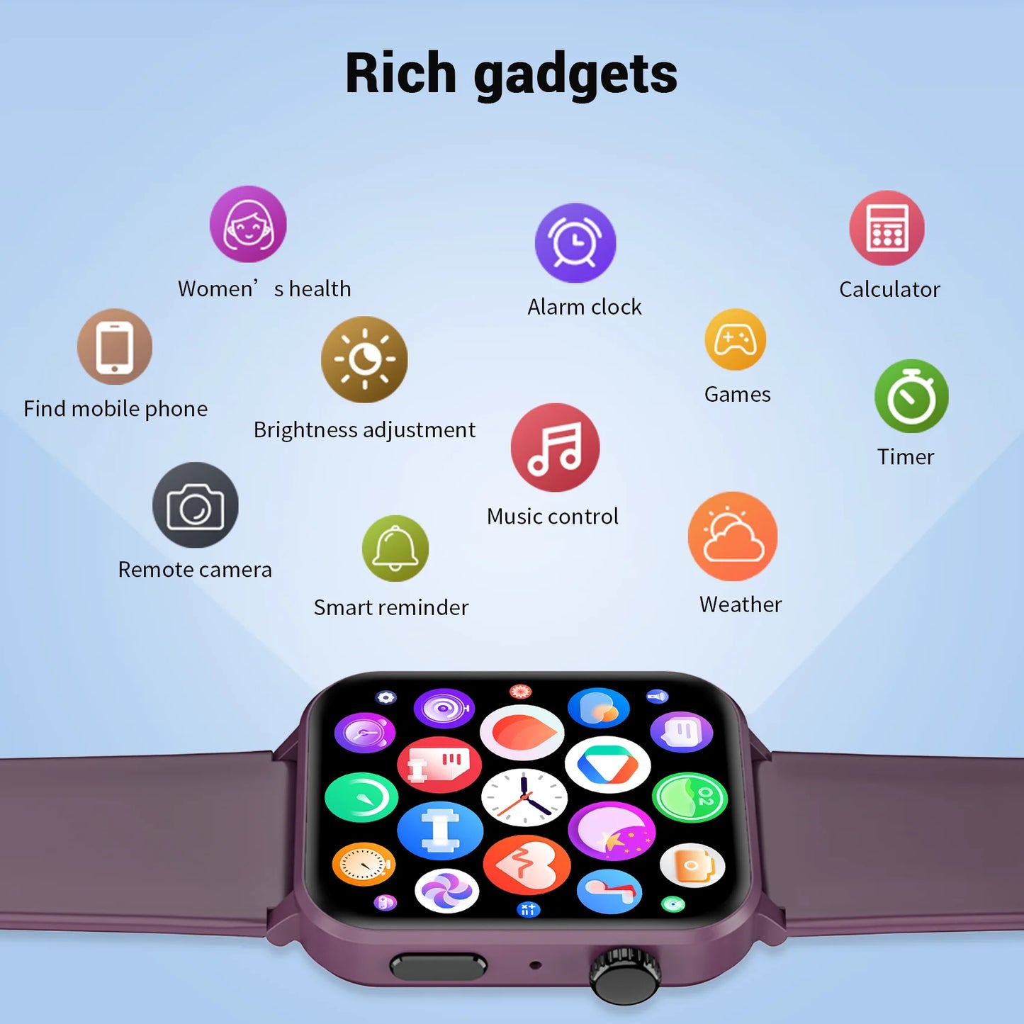 Baolubao 【2024 Global Version】 Smart Watch Calling Function 100+ Sports Modes 24H Health Monitor Smartwatch Christmas Gift